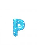 Alphabet Blue Stars Foil Balloon